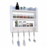 Porta Tempero de Parede para Condimentos Cor Branco 3 Prateleiras - 1