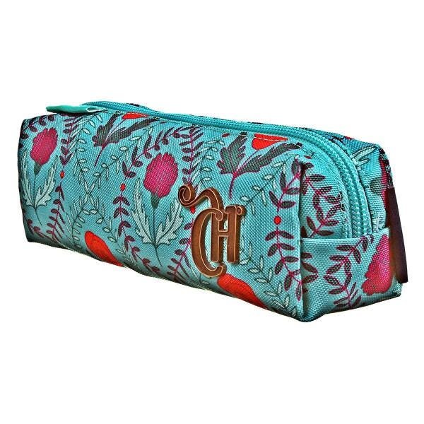 Kit Mochila e Estojo Jeans Floral Capricho 11922 - 3