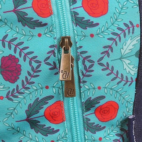 Kit Mochila e Estojo Jeans Floral Capricho 11922 - 4
