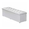 Cabeceira Mais Calçadeira Baú Solteiro Para Cama Box Sofia Branco - 2