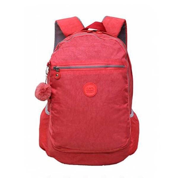 Kit Mochila Crinkle E Estojo Com Pompom Cor Goiaba Cruzeiro - 3