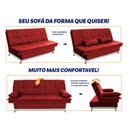 Ver imagem 4 de Sofá Cama Pérsia 3 Lugares Suede Velut - King House