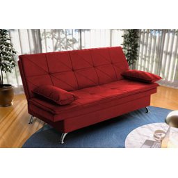 Sofá Cama Pérsia 3 Lugares Suede Velut - King House - 1