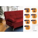 Ver imagem 3 de Sofá Cama Pérsia 3 Lugares Suede Velut - King House