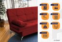 Ver imagem 3 de Sofá Cama Pérsia 3 Lugares Suede Velut - King House