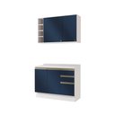 Ver imagem 2 de Armário de Cozinha Compacta Garrafeiro 100% Mdf 120cm Branco/azul Profundo Celeste Kappesberg