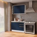 Ver imagem 1 de Armário de Cozinha Compacta Garrafeiro 100% Mdf 120cm Branco/azul Profundo Celeste Kappesberg
