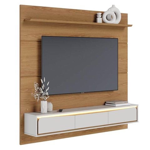 Painel para Tv Home Suspenso Tahiti 1.8 Freijo Off White Matte – Colibri