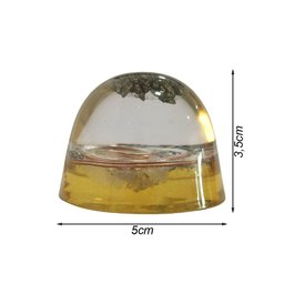 Orgonite Semi-esférico Amarelo com Pirita - Prosperidade - 3