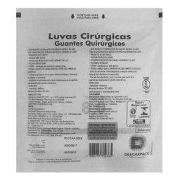 Luva Cirurgica Descartavel Caixa com 50 Unidades Descarpack - 7,5 - 2