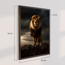 Ver imagem 3 de Quadro Decorativo Leão Business 70x50 com Moldura