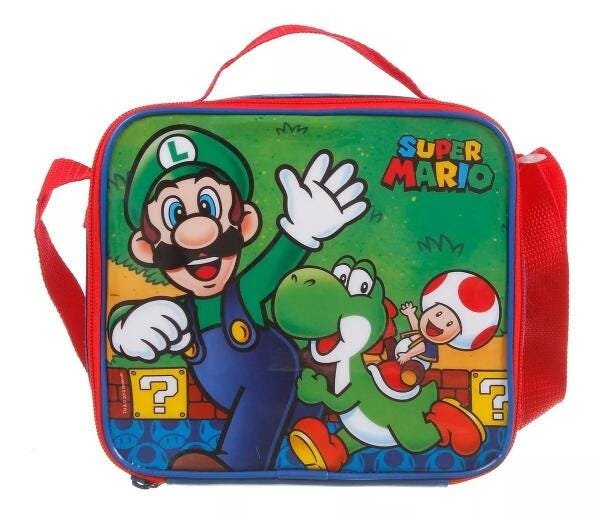 Kit Mochila Super Mario De Rodas Com Lancheira E Estojo - 3