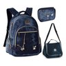 Kit Mochila Rebecca Bonbon + Lancheira + Estojo Jeans - 1