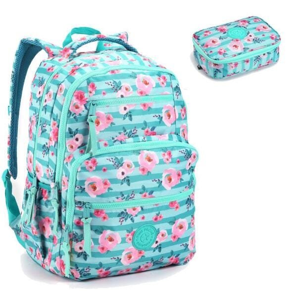 Kit Mochila Feminina Tipo Capricho + Estojo Escolar - 1