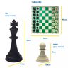 Jogo de Xadrez Escolar Premium Tabuleiro 45cm Rei 10cm com Bolsa - 2