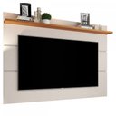 Ver imagem 2 de Painel para TV Até 70 Polegadas Vivare New 1 Prateleira Off White/Nature - Giga Móveis