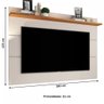 Painel para TV Até 70 Polegadas Vivare New 1 Prateleira Off White/Nature - Giga Móveis - 3