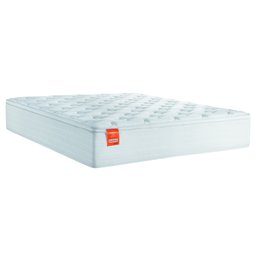 Colchão Casal King Molas Ensacadas Real Pillow Top 193x203x27cm Branco Inducol - 1