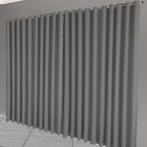 cortina blackout Celina corta luz 7,00 x 2,70 varão cinza