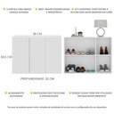 Ver imagem 3 de Sapateira 3 Portas Suspensa Nina Multimóveis V6017