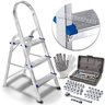 Kit Maleta 49 Ferramenta Escada Doméstica Alumínio 3 Degraus - 3
