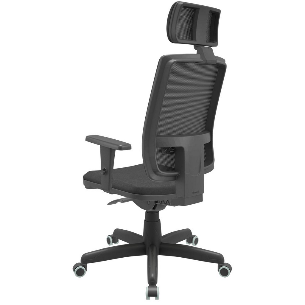 Cadeira Brizza Presidente Tela - Autocompensador e Braços 3D - Plaxmetal - 3