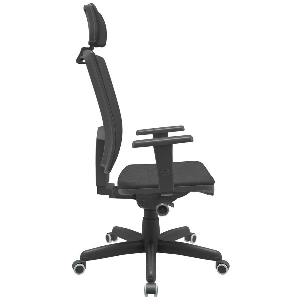 Cadeira Brizza Presidente Tela - Autocompensador e Braços 3D - Plaxmetal - 2