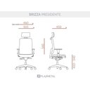 Ver imagem 3 de Cadeira Brizza Presidente Tela - Autocompensador e Braços 3d - Plaxmetal