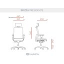 Ver imagem 4 de Cadeira Brizza Presidente Tela - Autocompensador e Braços 3d - Plaxmetal