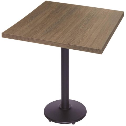 Mesa Luisiana 70 Cm Tampo Imbuia Quadrado Base Ferro Pintado Preto - 39416