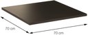 Ver imagem 3 de Mesa Luisiana 70 Cm Tampo Imbuia Quadrado Base Ferro Pintado Preto - 39416