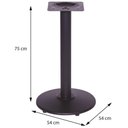 Ver imagem 2 de Mesa Luisiana 70 Cm Tampo Imbuia Quadrado Base Ferro Pintado Preto - 39416