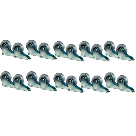 Kit 20 Rodizio Rodinha de Silicone Fixo Anti Risco para Sofá Retrátil 38mm - Arkell