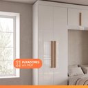 Ver imagem 5 de Guarda Roupas Modulado Closet Quarto Completo 6 Portas com Espaço para Cama Solteiro 0,88m Madrid