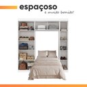 Ver mais imagens de Guarda Roupas Modulado Closet Quarto Completo 6 Portas com Espaço para Cama Solteiro 0,88m Madrid