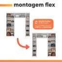Ver imagem 4 de Guarda Roupas Modulado Closet Quarto Completo 6 Portas com Espaço para Cama Solteiro 0,88m Madrid