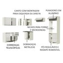 Ver imagem 5 de Armário de Cozinha Completa de Canto 100% MDF 419cm Frentes Branco Brilho Acordes Madesa XAXA01