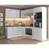 Armário de Cozinha Completa de Canto 100% MDF 419cm Frentes Branco Brilho Acordes Madesa XAXA01 - 1