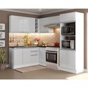 Ver imagem 1 de Armário de Cozinha Completa de Canto 100% MDF 419cm Frentes Branco Brilho Acordes Madesa XAXA01