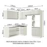 Armário de Cozinha Completa de Canto 100% MDF 419cm Frentes Branco Brilho Acordes Madesa XAXA01 - 4