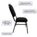 Ver imagem 2 de Cadeira Hoteleira Empilhavel Reforçada Redonda com Puxador para Auditório Recepção Preta Kit 5 Peças
