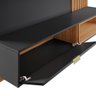 Painel Bancada Suspensa para Tv até 65 Pol. Ripado 180cm Tocantins Preto Fosco/noce Milano - Colibri - 4