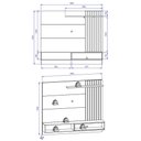 Ver imagem 6 de Painel Bancada Suspensa para Tv até 65 Pol. Ripado 180cm Tocantins Preto Fosco/noce Milano - Colibri