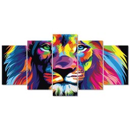 Kit Quadro Decorativo Leão De Judá Bíblia Cores Jesus Cristo - 1