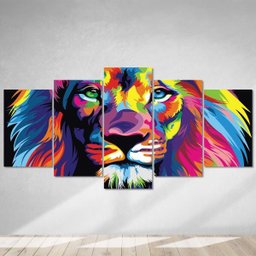 Kit Quadro Decorativo Leão De Judá Bíblia Cores Jesus Cristo - 3