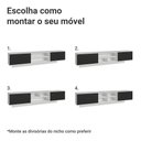 Ver imagem 6 de Rack Suspenso para Tv até 80 Polegadas 218 Cm 2 Portas Branco/preto Agata Madesa