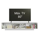 Ver imagem 5 de Rack Suspenso para Tv até 80 Polegadas 218 Cm 2 Portas Branco/preto Agata Madesa