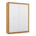Ver imagem 2 de Jogo de Quarto Infantil com Guarda Roupa 4 Portas e Berço com Capitonê Tutto New Branco Soft/freijó