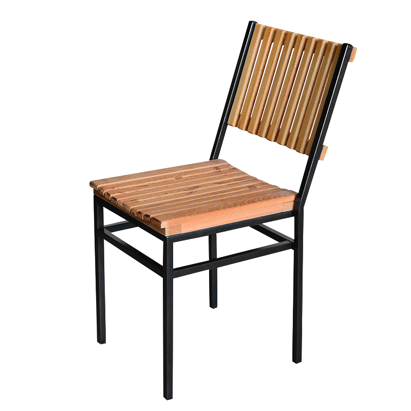 Cadeira Industrial Aço Preta Craqueada Sala Premium Laumar - 1