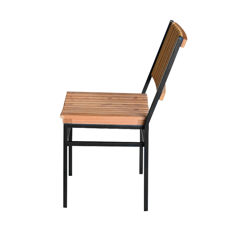 Cadeira Industrial Aço Preta Craqueada Sala Premium Laumar - 3